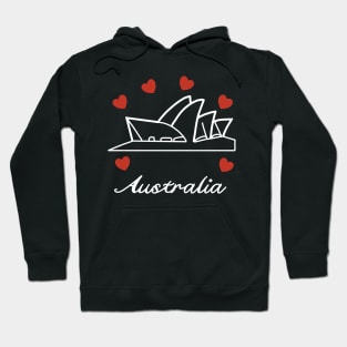 Australia with heart love summer travel vintage Hoodie